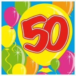 Servetten Balloons 50 Jaar