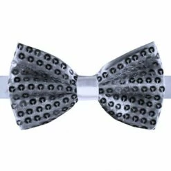 Pailletten Strikje Zilver