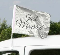 Autovlag Just Married 2 Stuks