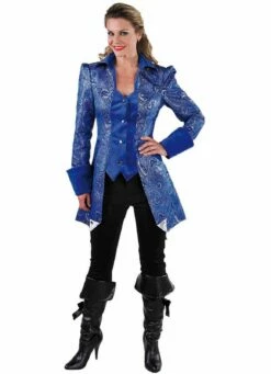 Markiezin Jas Brokaat Div. Kleuren -FeestFabriek Verkoop 215158 kobalt 2
