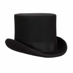 Hoge Hoed Wolvilt Zwart