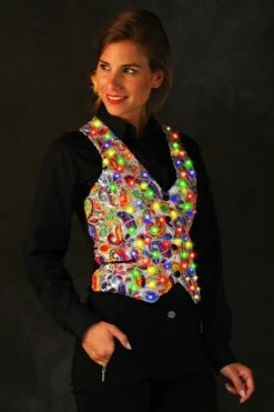 Castalia Damesvest Zilver Met LED -FeestFabriek Verkoop 2316 001 2