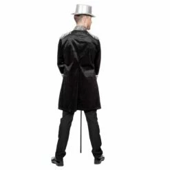 Herenjas Fluweel Zwart/Zilver -FeestFabriek Verkoop 330297 3 gr