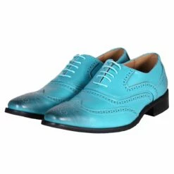 Herenschoenen Brogue Lichtblauw