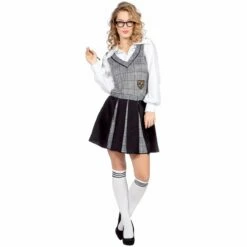 Schoolmeisje Jurk Grijs