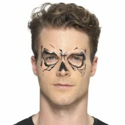 Face Tattoo Skull 9 Face Tattoo Skull -FeestFabriek Verkoop 46774 gr3