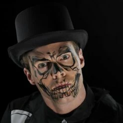 Face Tattoo Skull 12 Face Tattoo Skull -FeestFabriek Verkoop 46774 gr6