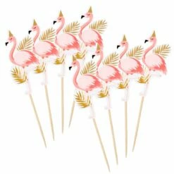Cocktailprikkers Flamingo (12 Stuks)