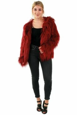 Bontjas Bordeauxrood