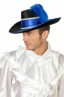 Musketiershoed Met Gekleurde Band -FeestFabriek Verkoop 9130 09wk2015.jpg 2