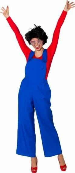 Tuinbroek Dames Blauw -FeestFabriek Verkoop 9869