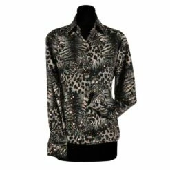 Blouse Tijger/Panter Zilver Dames