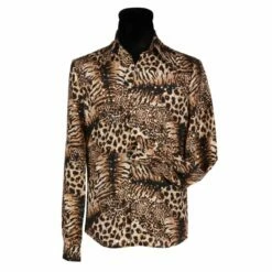 Blouse Tijger/Panter Goud Heren
