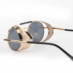 Zonnebril Verstelbaar Goud -FeestFabriek Verkoop bril kapje goud 3 gr 1