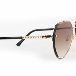 Luxe Zonnebril Bruin -FeestFabriek Verkoop bril luxe bruin 3 gr 1