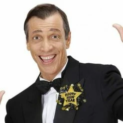 Broche Happy Newyear Goud -FeestFabriek Verkoop feestartikelen broche happy new year goud 3