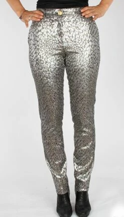 Glitter Damesbroek Zilver -FeestFabriek Verkoop glitter damesbroek zilver hoofs 1