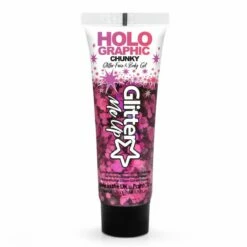 Chunky Glitter Gel Holografisch Roze