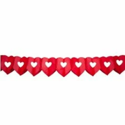 Honeycomb Hart Decoratie Rood 30cm