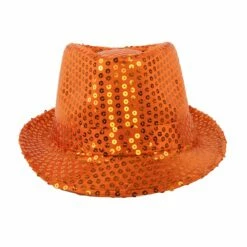 Paillettenhoedje Oranje