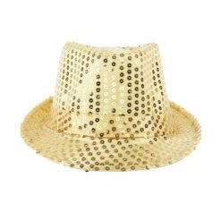 Paillettenhoedje Goud