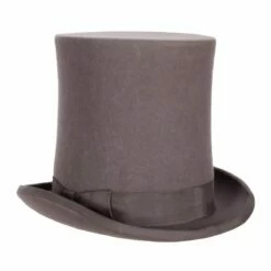 Extra Hoge Hoed Wolvilt Grijs