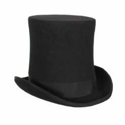 Extra Hoge Hoed Wolvilt Zwart