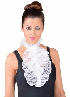 Luxe Jabot Kant - Wit