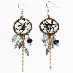 Oorbellen Indiaan Dromenvanger Turquoise