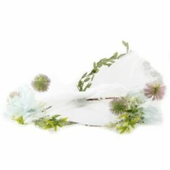 Hoofdband Bloemen Luxe Lila Met Sluier