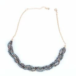 Ketting Kraaltjes Goud/Blauw