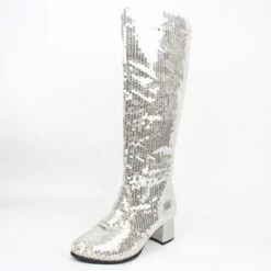 Laarzen Dames Paillet Zilver