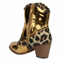 Laarsjes Gold Panter -FeestFabriek Verkoop laarzen panter goud gr5