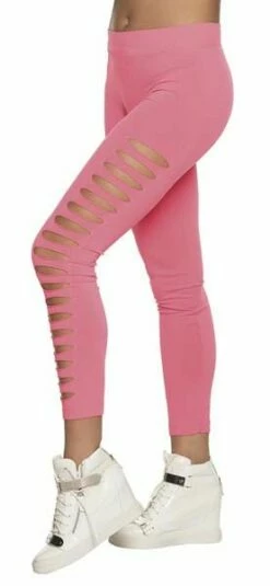 Gaten Legging Neon Roze