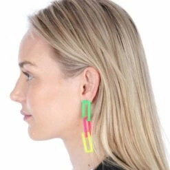 Neon Oorbellen Schakel -FeestFabriek Verkoop neon oorbellen schakel 4 gr 1