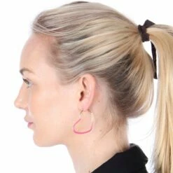 Neon Oorbellen Hart Roze -FeestFabriek Verkoop oorbel neon hart roze 5 gr