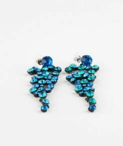 Luxe Oorbellen Glitter Blauw