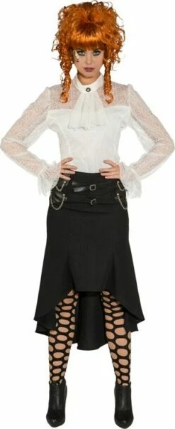 Steampunk Lange Rok Zwart