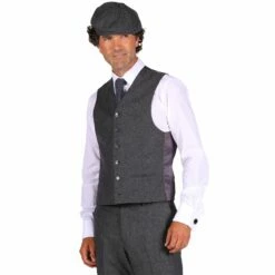 Jaren 20 Gilet Grijs