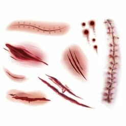 Halloween Tattoo's Wonden & Hechtingen