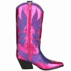 Luxe Cowboy Laarzen Roze/Paars Glitter -FeestFabriek Verkoop pwhlaars paars gr
