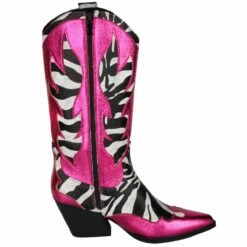 Luxe Cowboy Laarzen Roze/Zebra -FeestFabriek Verkoop pwhlaars zebra 2gr