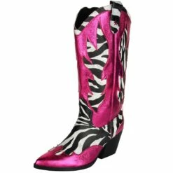 Luxe Cowboy Laarzen Roze/Zebra