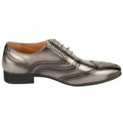 Herenschoen Brushed Zilver -FeestFabriek Verkoop pwhschoenbrush zilver 2gr