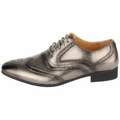 Herenschoen Brushed Zilver -FeestFabriek Verkoop pwhschoenbrush zilver 4gr