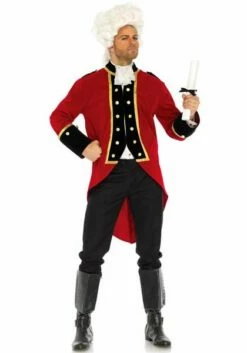 Rode Lakeien/officier Jas -FeestFabriek Verkoop red coat piraat heren kostuum lo85652 003 01 2