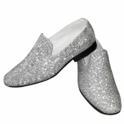 Disco Glitterschoenen Heren Zilver
