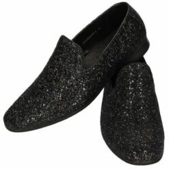 Disco Glitterschoenen Heren Zwart