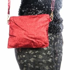 Glitter Schoudertasje Rood