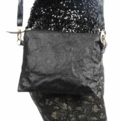 Glitter Schoudertasje Zwart